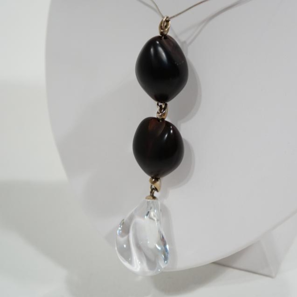 Baccarat Crystal Wood Necklace - Picture 2 of 4